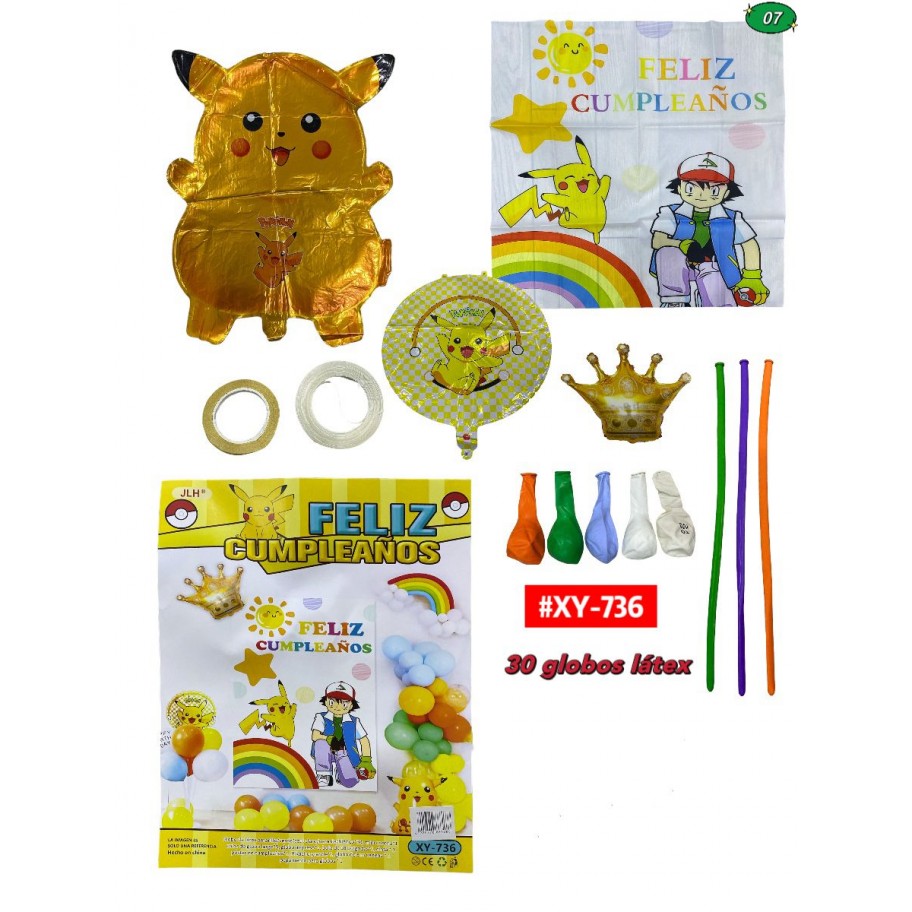 SET DE GLOBOS PIKACHU #XY-736