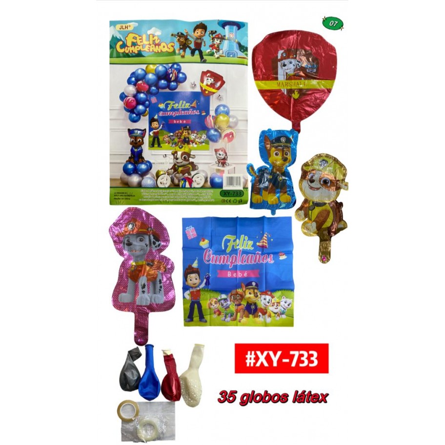 SET DE GLOBOS PAW PATROL #XY-733
