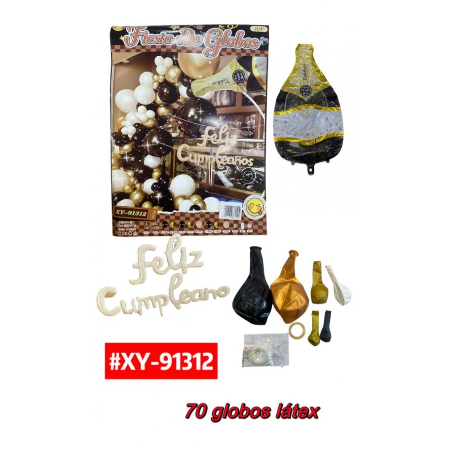 SET DE GLOBOS CHAMPAGNE #XY-91312