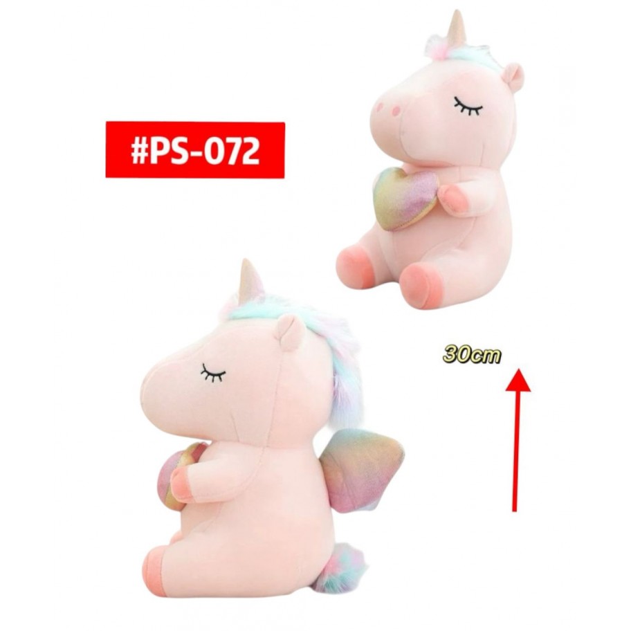 PELUCHE UNICORNIO CORAZON 30cm #PS-072