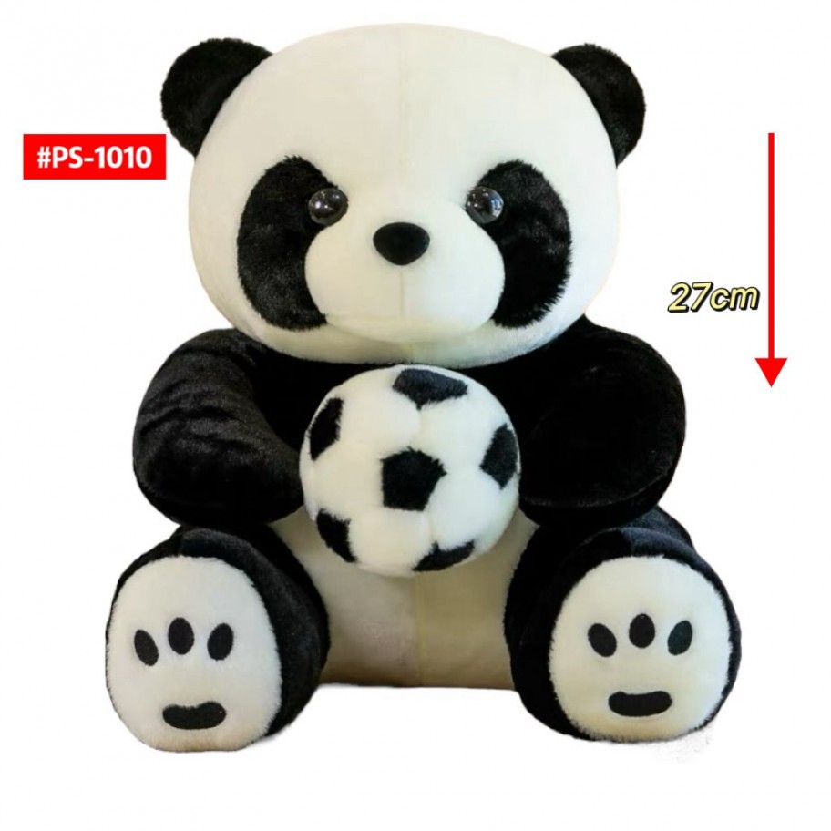 PELUCHE PANDA CON PELOTA DE FUTBOL 27cm #PS-1010