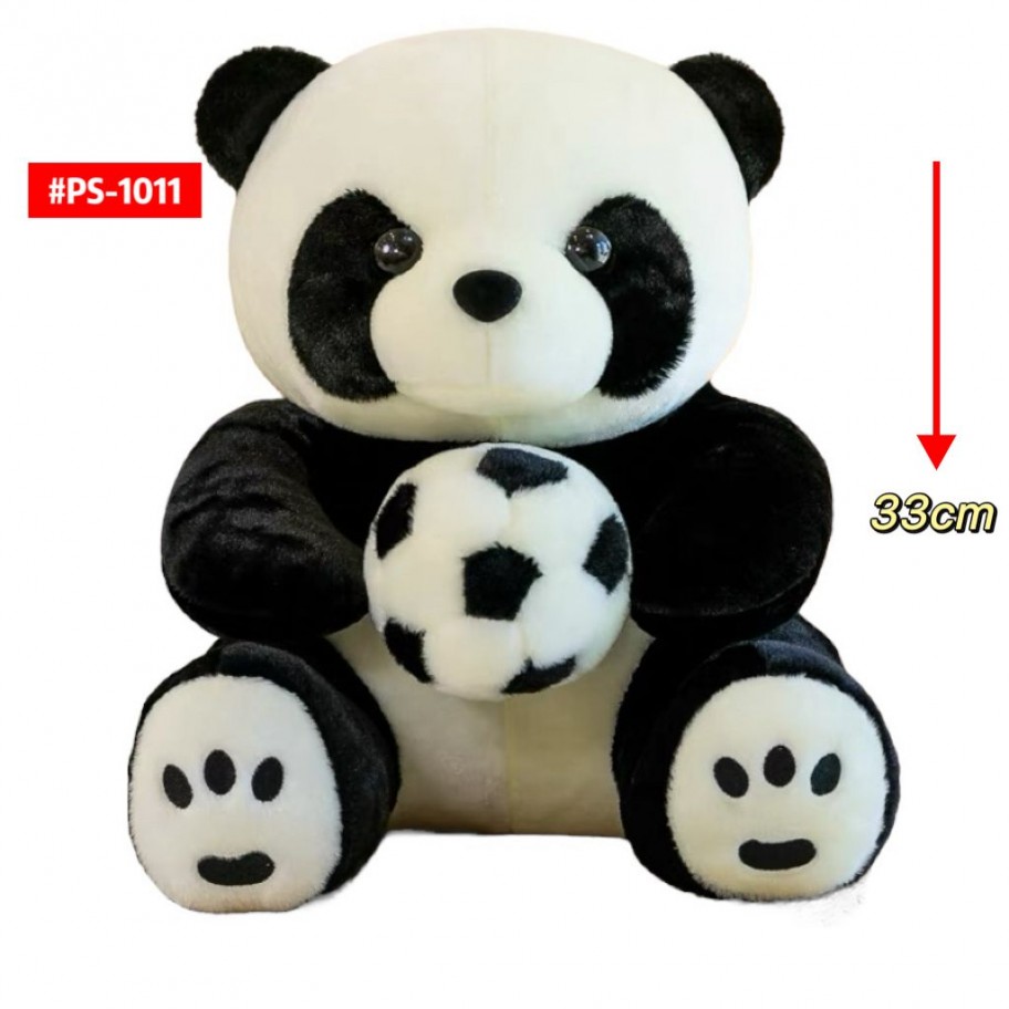 PELUCHE PANDA CON PELOTA DE FUTBOL 33cm #PS-1011