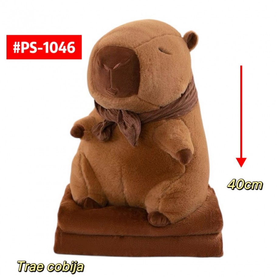 PELUCHE CON COBIJA CAPYBARA 40cm #PS-1046
