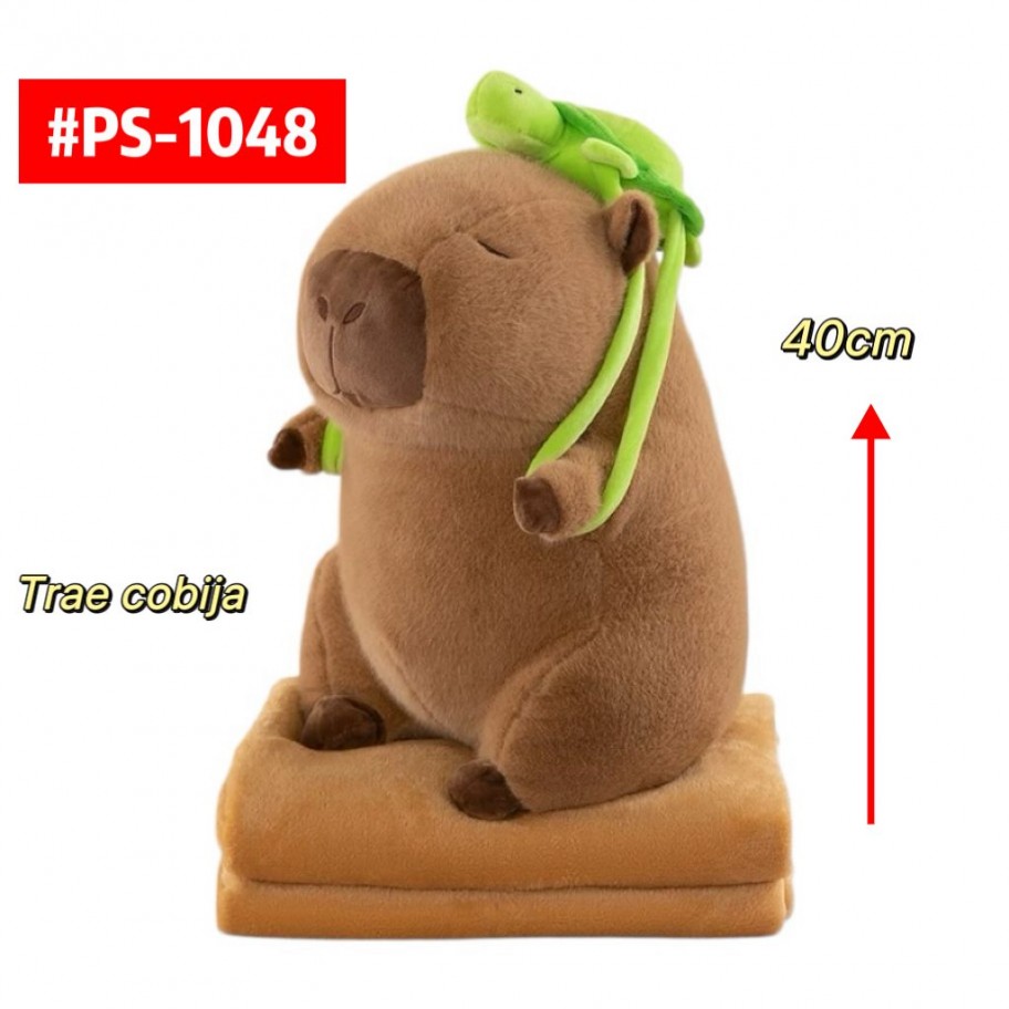 PELUCHE CON COBIJA CAPYBARA 40cm #PS-1048