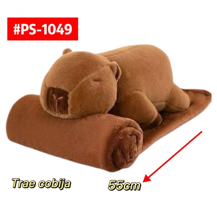PELUCHE CON COBIJA CAPYBARA 55cm #PS-1049