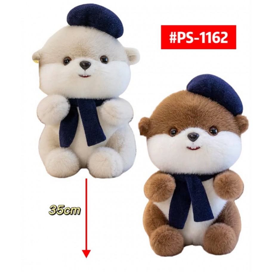 PELUCHE NUTRIA CON BOINA 35cm #PS-1162