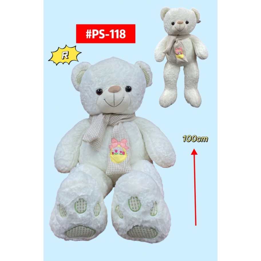 PELUCHE OSO BUFANDA LAZO FLORES 100cm #PS-118 P.U