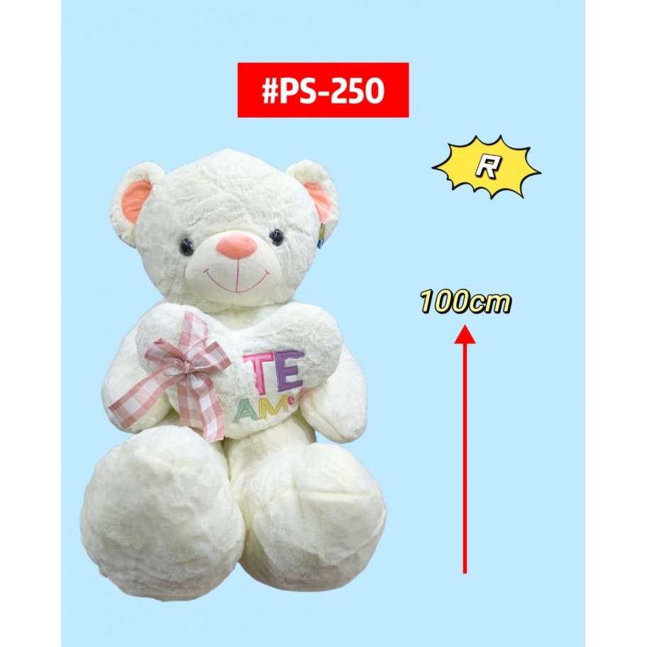 PELUCHE OSO CORAZON TE AMO 100cm #PS-250