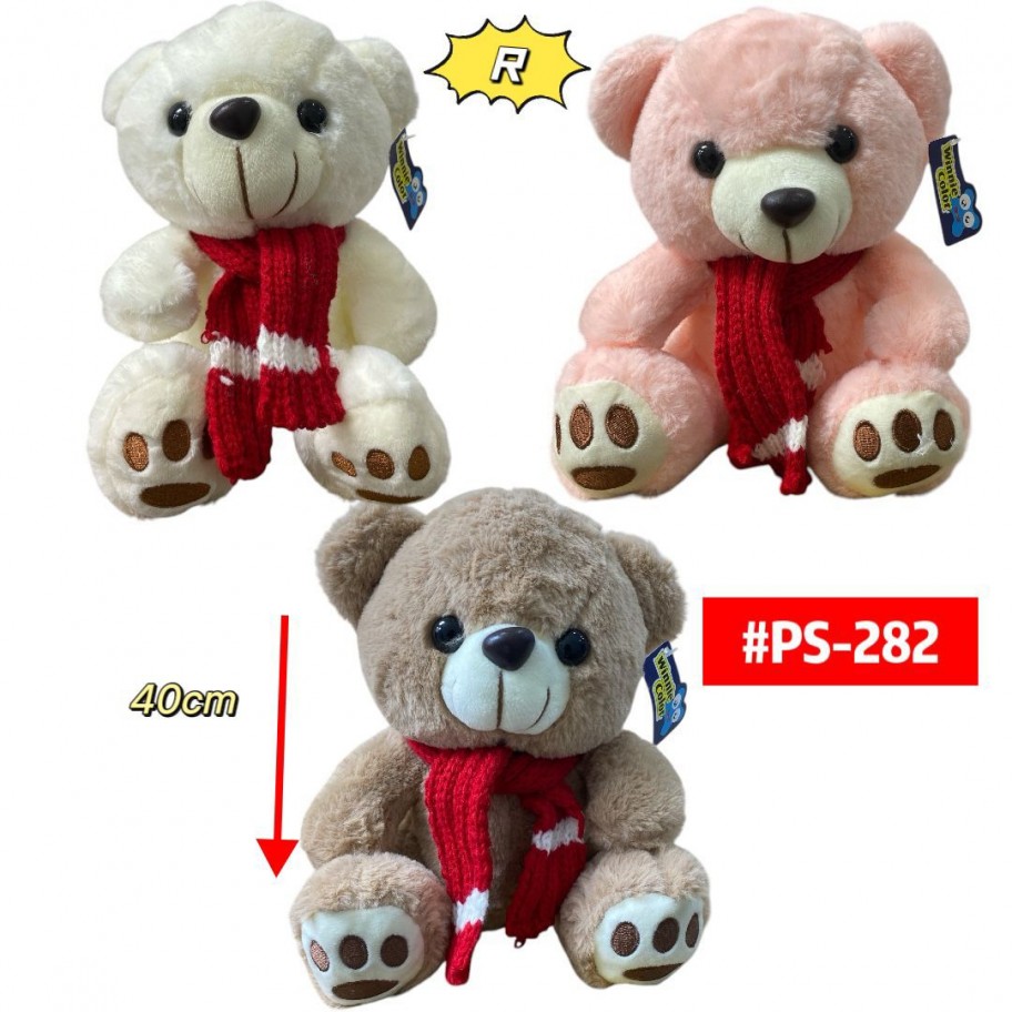 PELUCHE OSO CON BUFANDA 40cm #PS-282