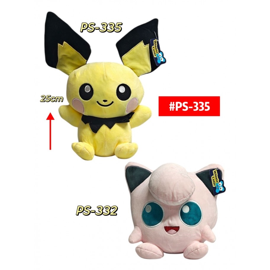 PELUCHE POKEMON PICHU JIGGLYPUFF 25cm #PS-335
