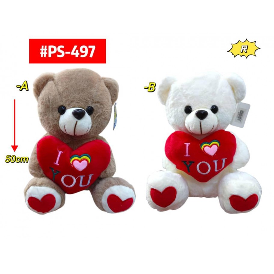 PELUCHE OSO CORAZON 50cm #PS-497