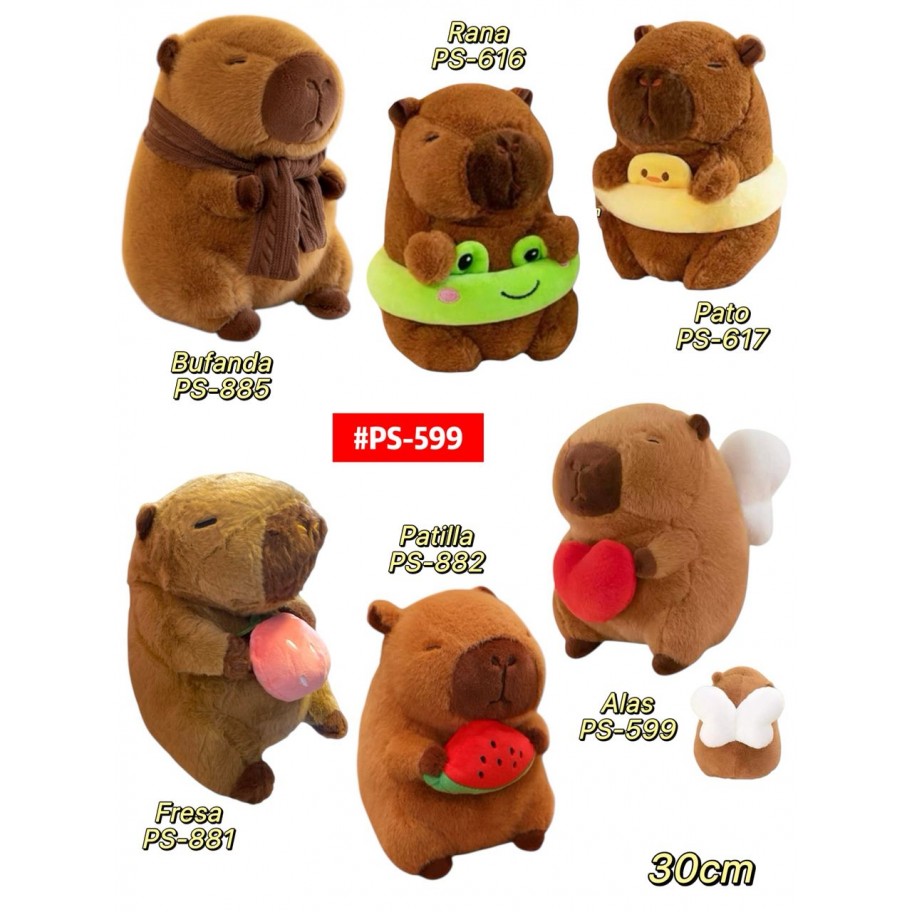 PELUCHE CAPYBARA CON ALAS 30cm #PS-599