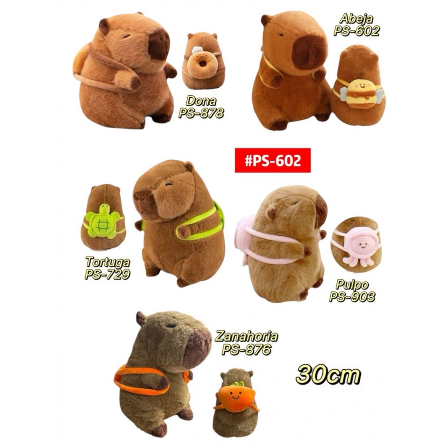PELUCHE CAPYBARA ABEJA 30cm #PS-602