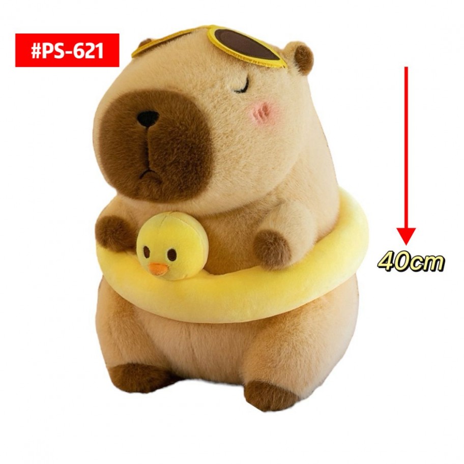 PELUCHE CAPYBARA SALVAVIDAS CON LENTES 40cm #PS-621