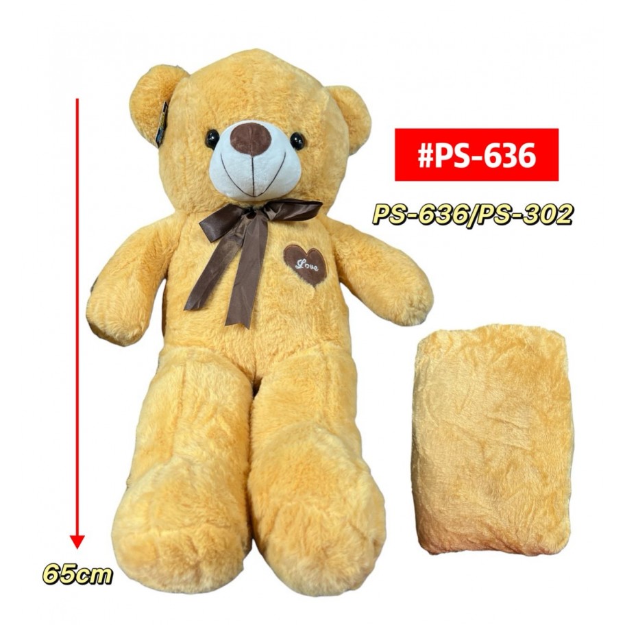 PELUCHE CON COBIJA OSO 65cm #PS-636