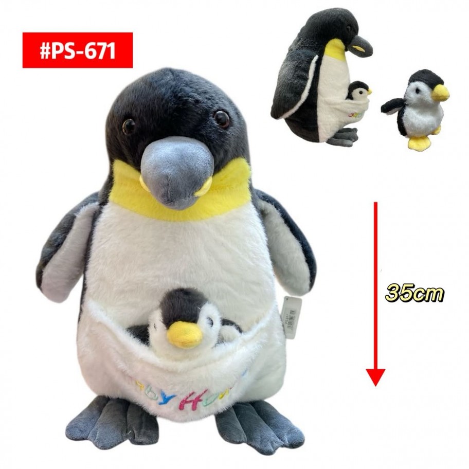 PELUCHE PINGÜINOS 35cm #PS-671 P.U