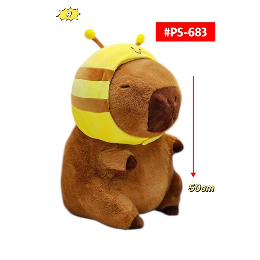 PELUCHE CAPYBARA GORRO ABEJA 50cm #PS-683