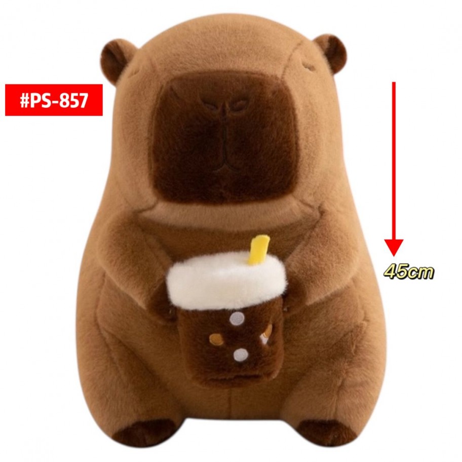 PELUCHE CAPYBARA BUBBLE TEA 45cm #PS-857