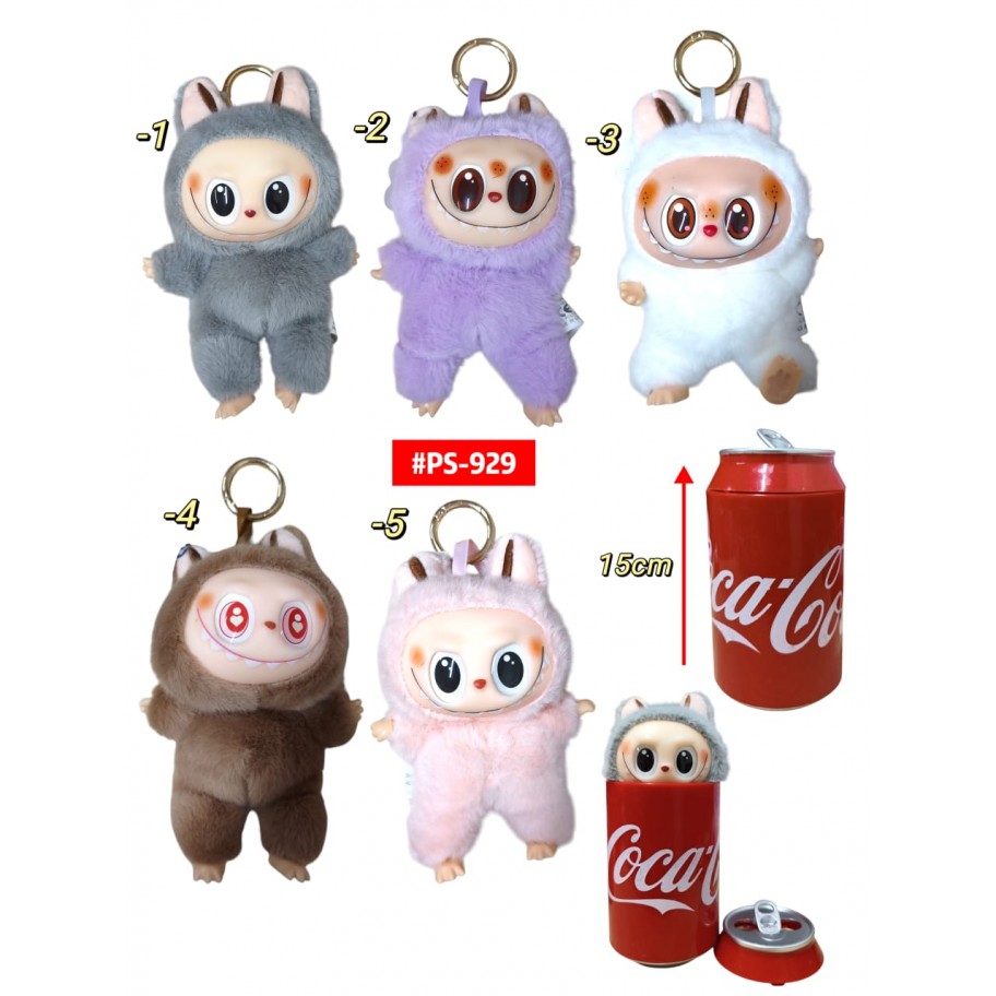 LLAVERO PELUCHE LABUBU CON ESTUCHE COCA COLA #PS-929 P.U