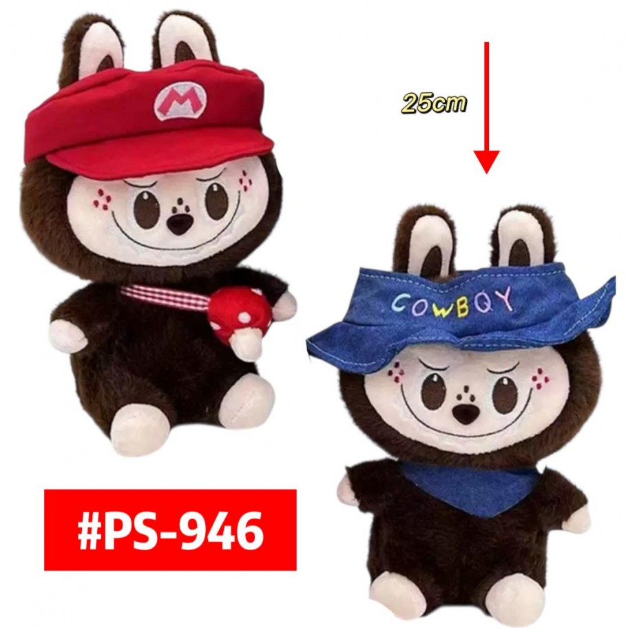 PELUCHE LABUBU CON GORRO 25cm #PS-946 P.U