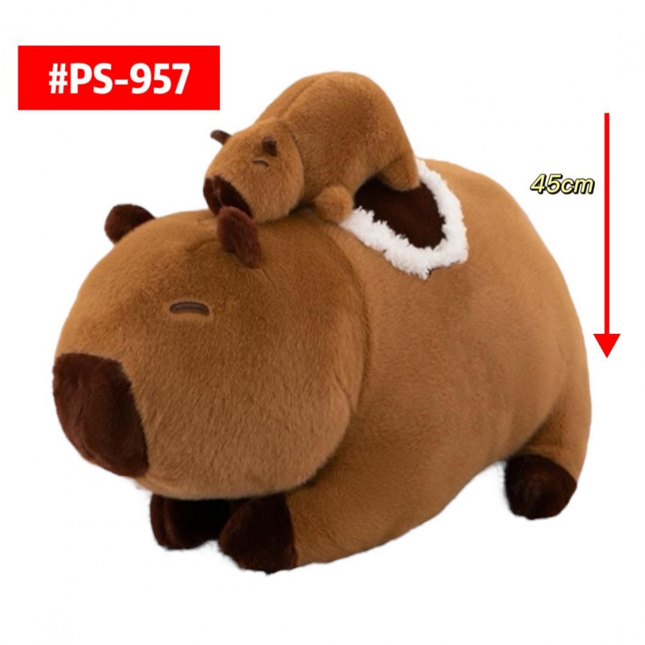 PELUCHE 2en1 CAPYBARA 45cm #PS-957
