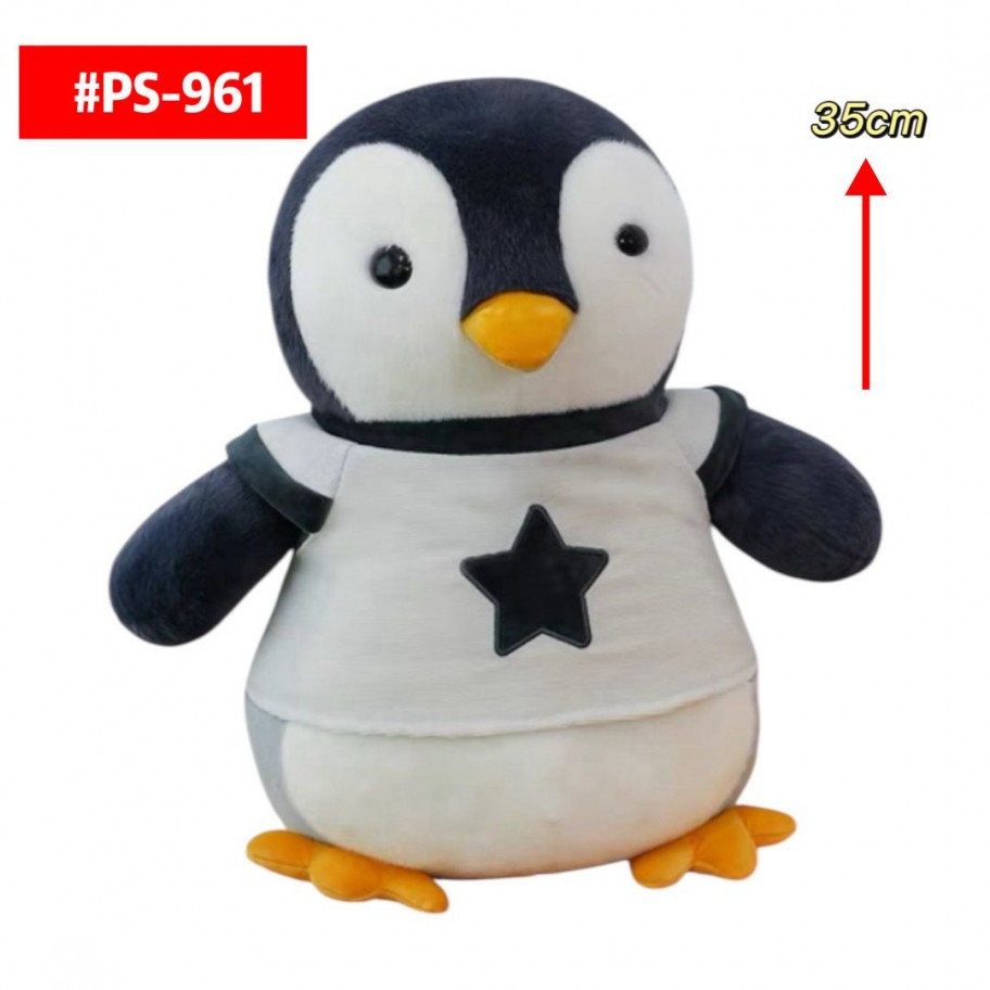 PELUCHE PINGÜINO SUETER ESTRELLA 35cm #PS-961