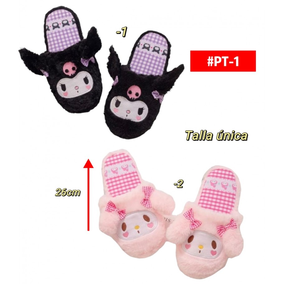 PANTUFLAS PLANAS 26cm SANRIO #PT-1 P.U