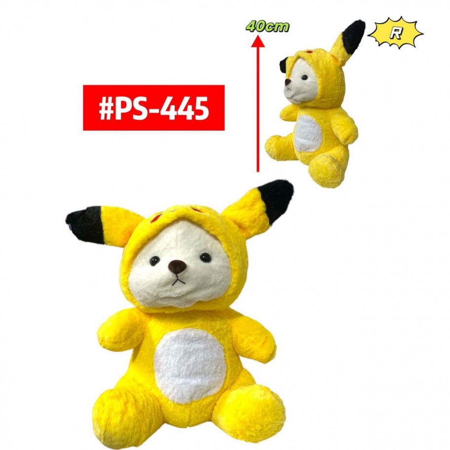 PELUCHE OSO DISFRAZADO PIKACHU 40cm #PS-445