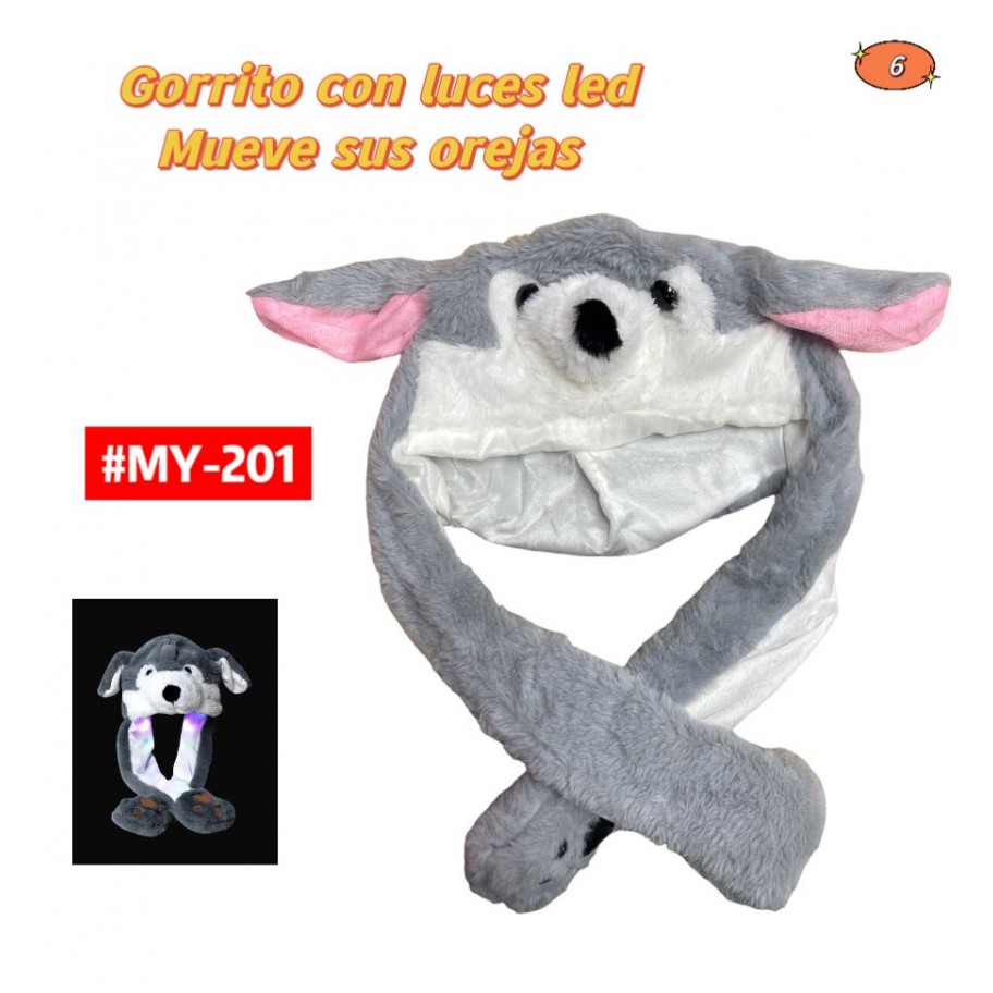 GORRITO LOBO CON LUCES LED #MY-201