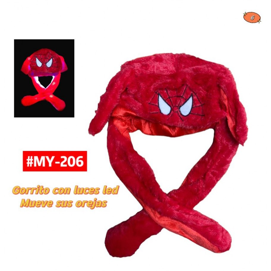 GORRITO SPIDERMAN CON LUCES LED #MY-206