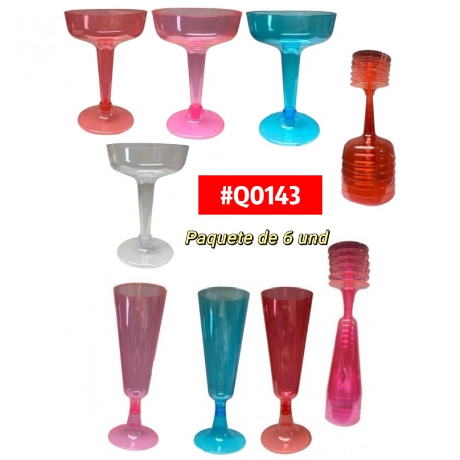 COPA DE PLASTICO 6uds #Q0143
