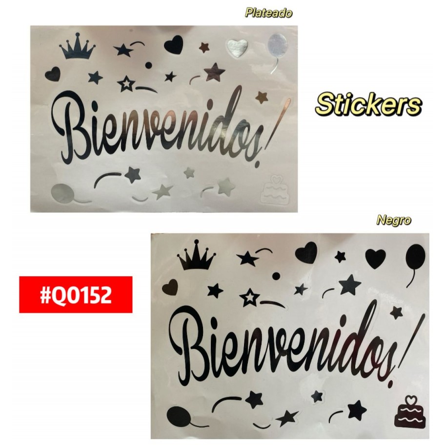ETIQUETA BIENVENIDOS PARA GLOBO BURBUJA #0152