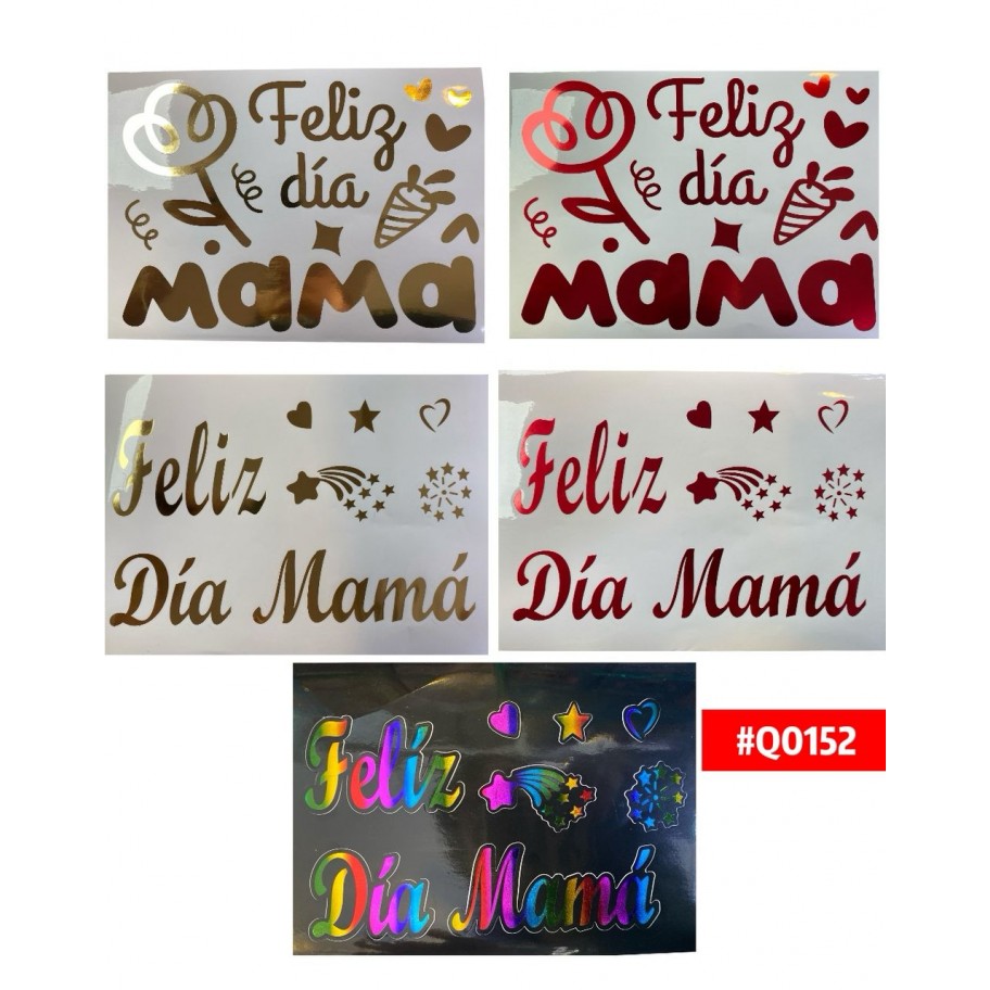 ETIQUETA FELIZ DIA MAMA PARA GLOBO BURBUJA #0152