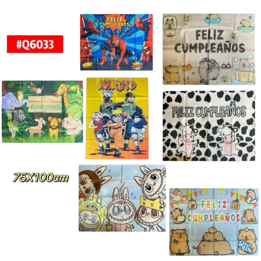 PENDÓN FELIZ CUMPLEAÑOS INFANTIL #Q6033
