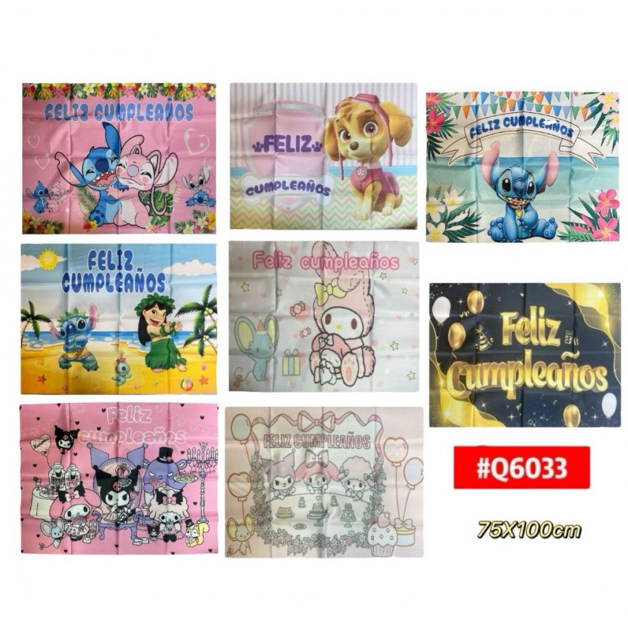 PENDÓN FELIZ CUMPLEAÑOS INFANTIL #Q6033
