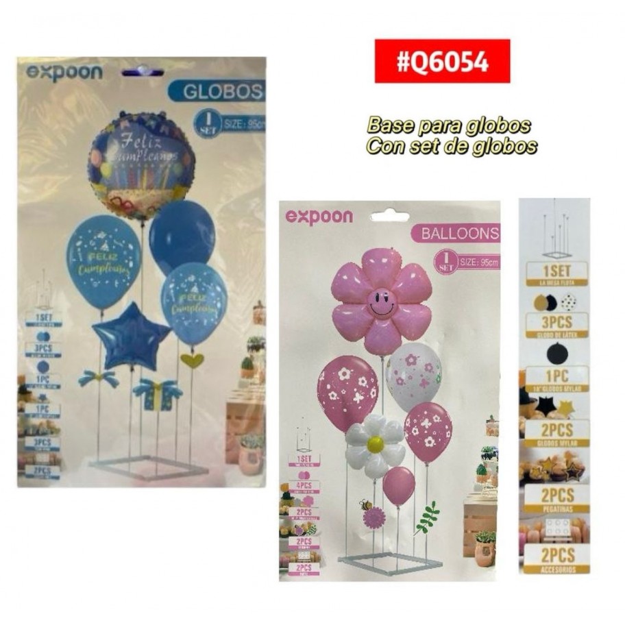 SET DE GLOBOS CON BASE 95CM #Q6054