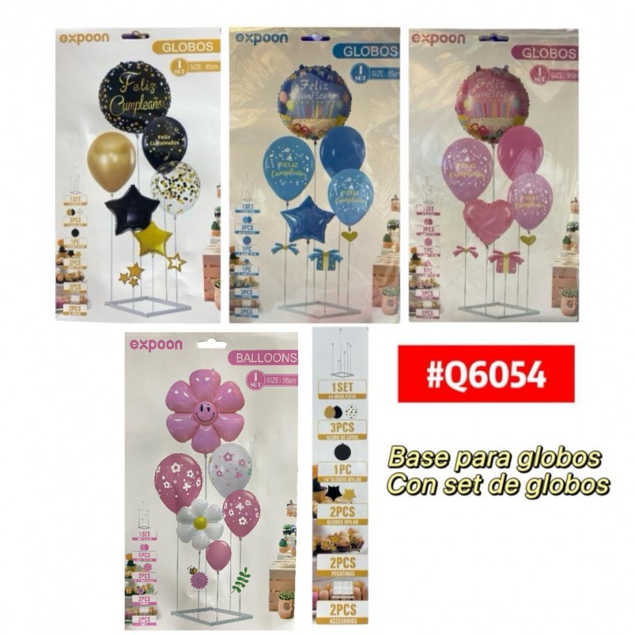 SET DE GLOBOS CON BASE 95CM #Q6054