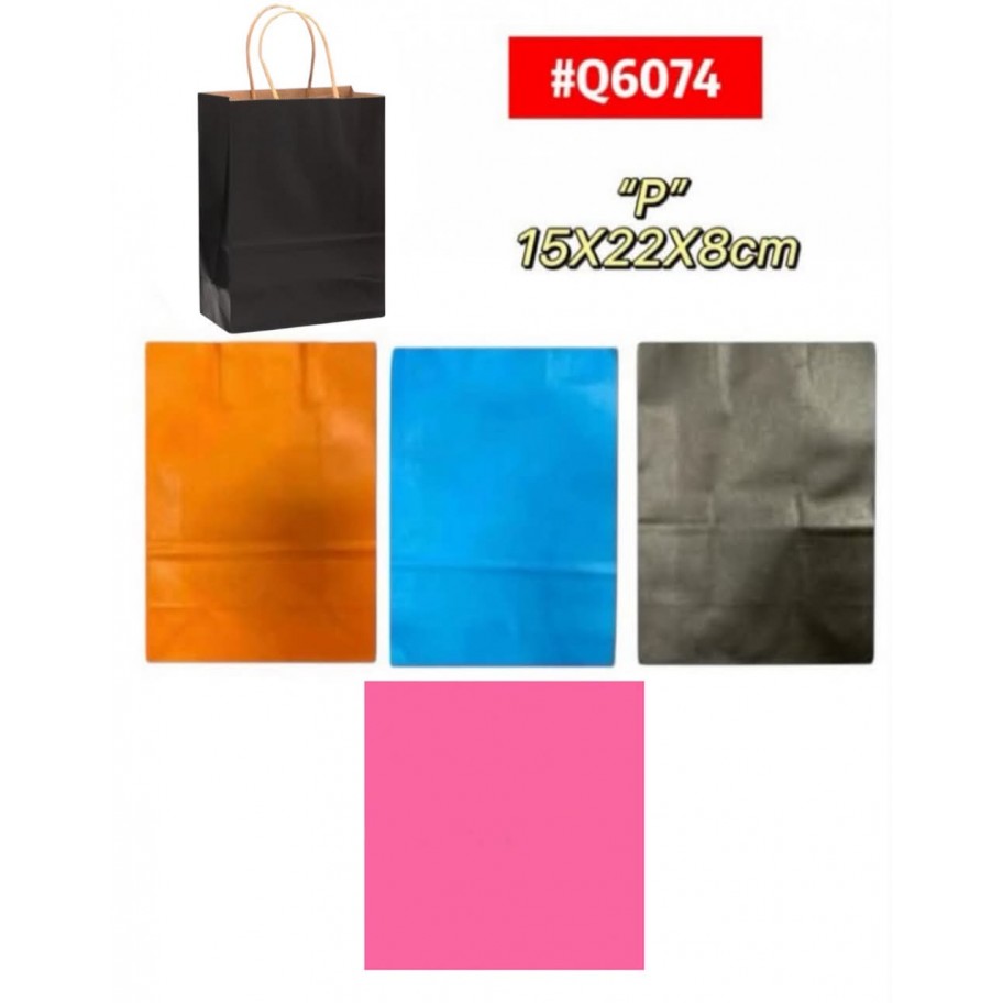 BOLSA DE PAPEL UNICOLOR "P" #Q6074