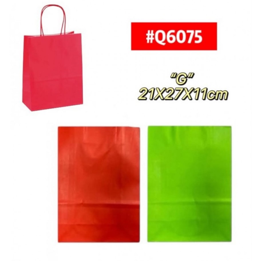 BOLSA DE PAPEL UNICOLOR "G" #Q6075