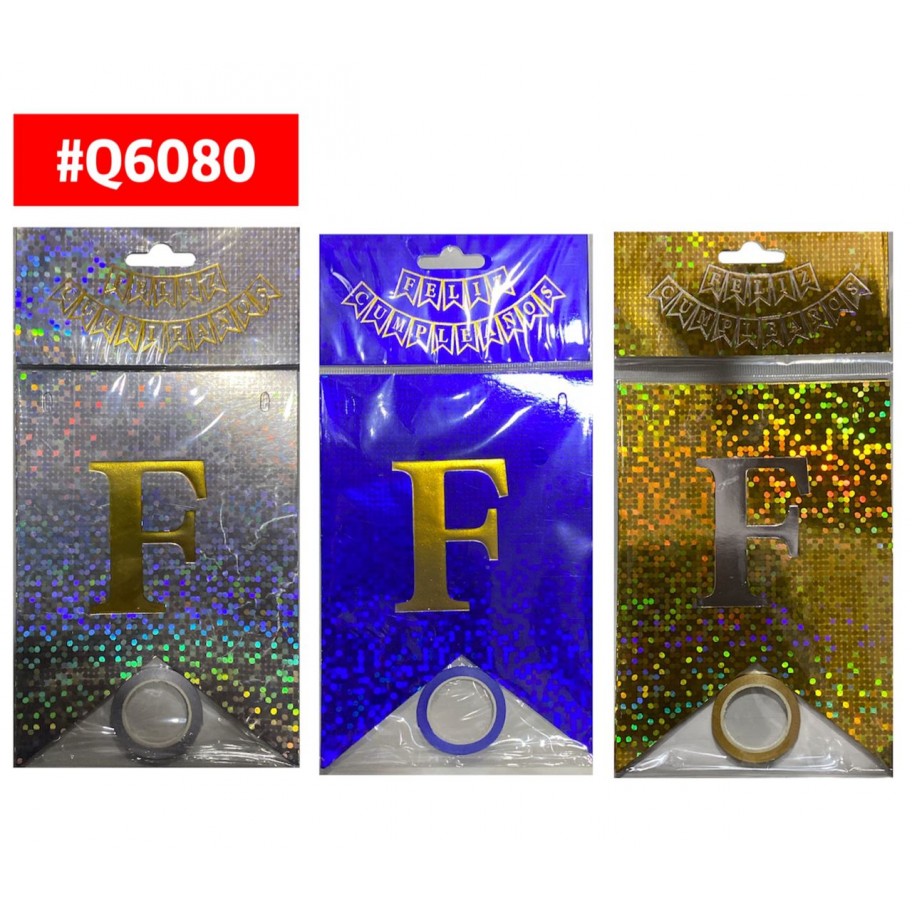 BANDERIN FELIZ CUMPLEAÑOS SATINADO #Q6080