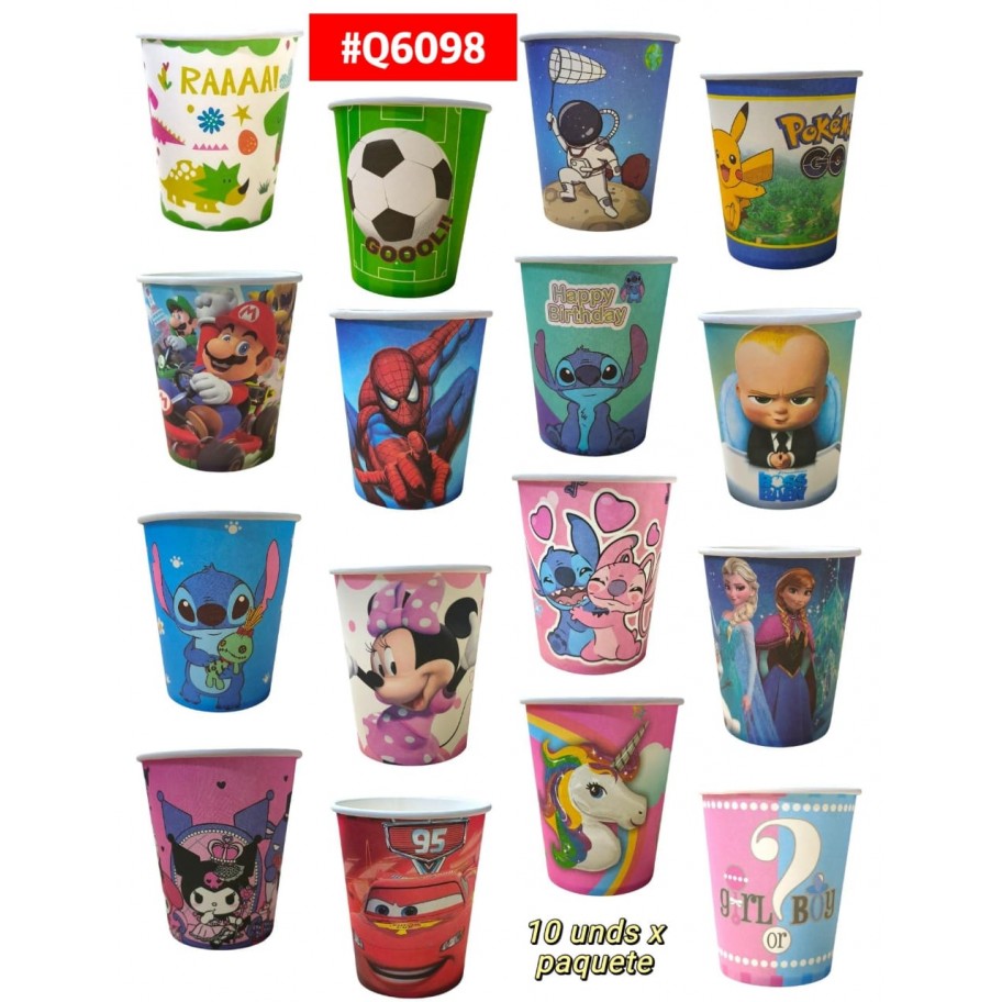 VASOS INFANTIL 10uds #Q6098