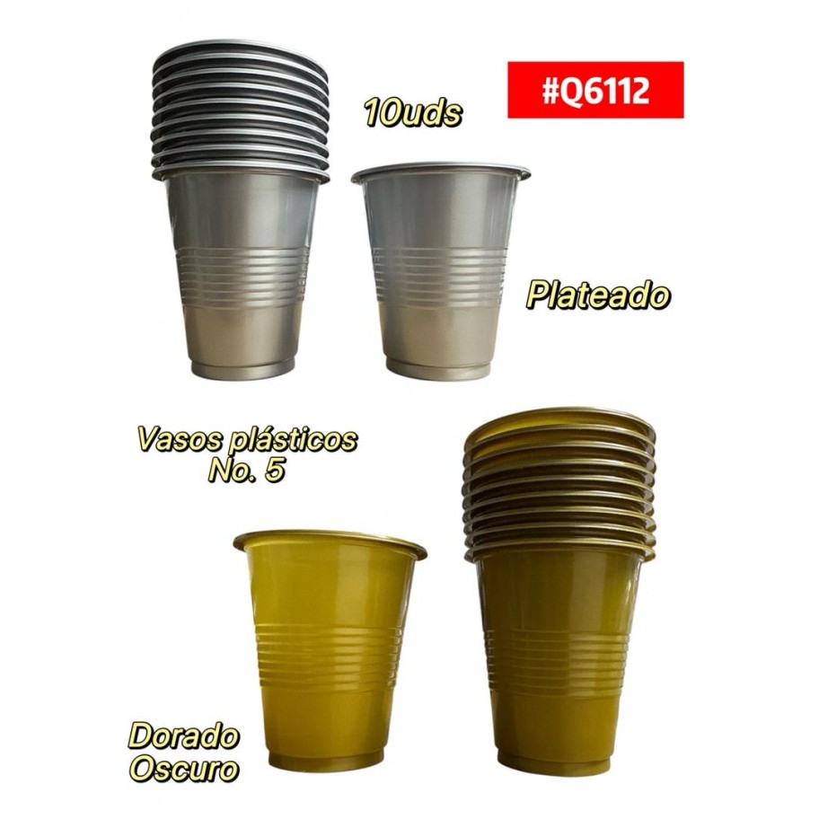 VASOS UNICOLOR 250ML 10uds #Q6112