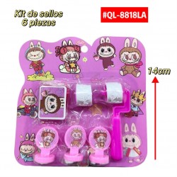 KIT DE SELLOS LABUBU 6pcs #QL-8818LA