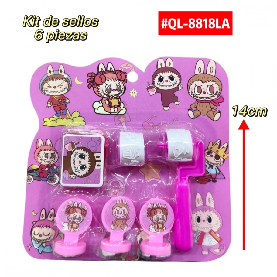KIT DE SELLOS LABUBU 6pcs #QL-8818LA PROMO