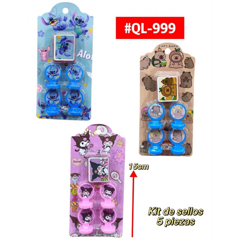 KIT DE SELLOS INFANTIL 5pcs #QL-999 P.U