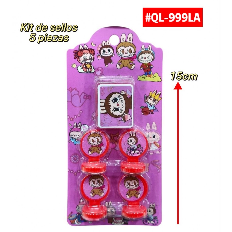 KIT DE SELLOS LABUBU 5pcs #QL-999LA PROMO