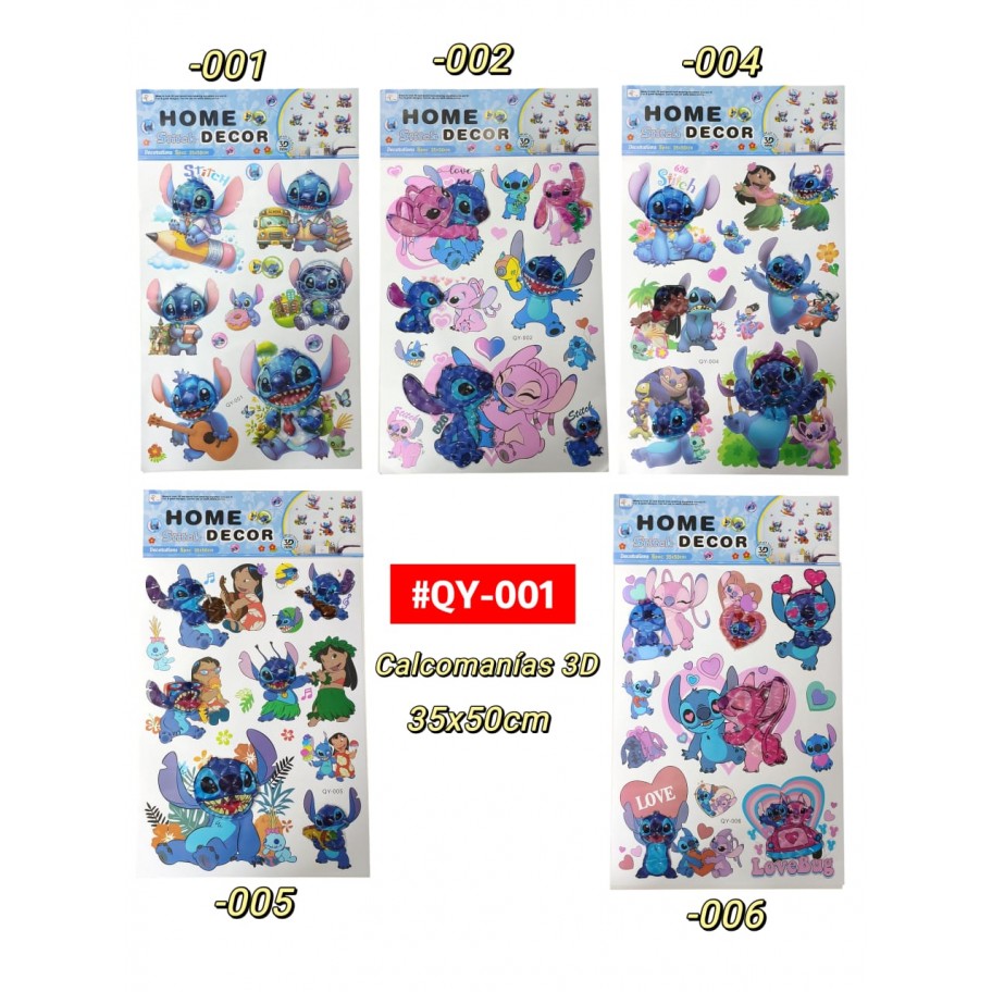CALCOMANIA 3D STITCH #QY-001