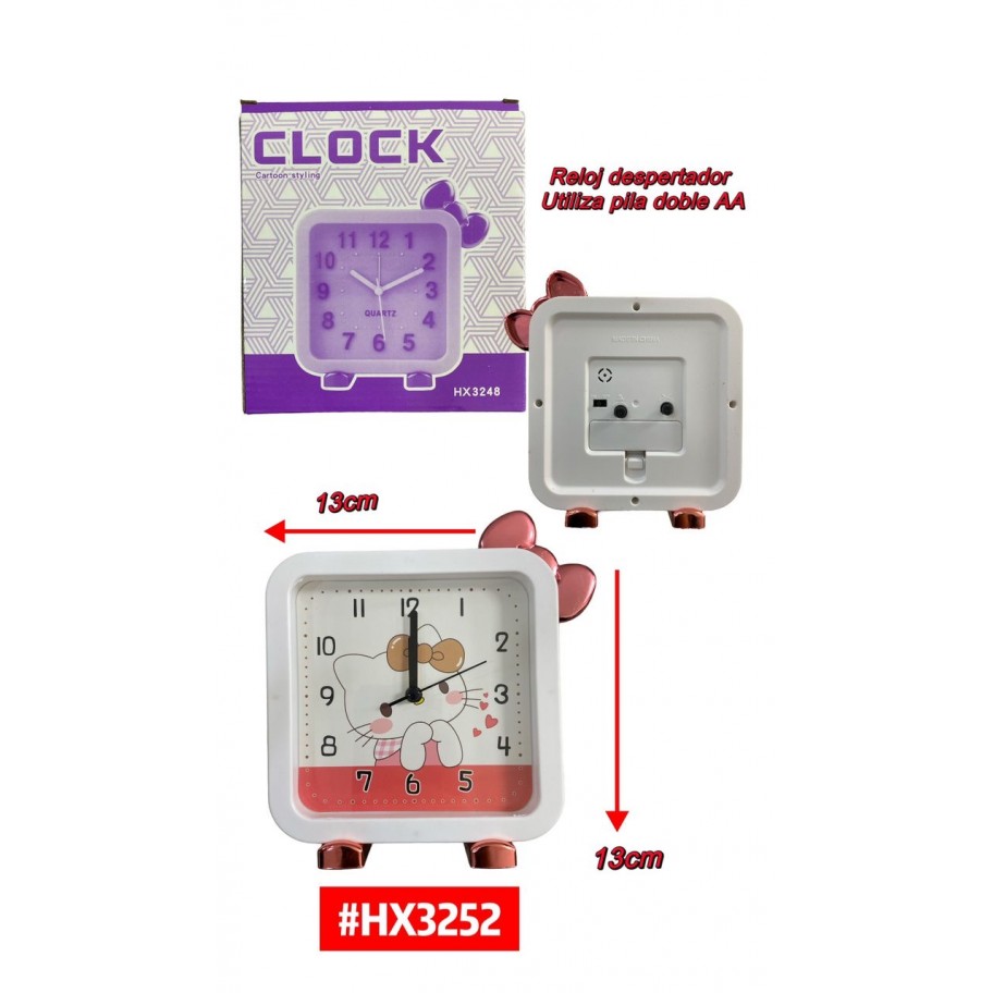 RELOJ DESPERTADOR INFANTIL #HX3252