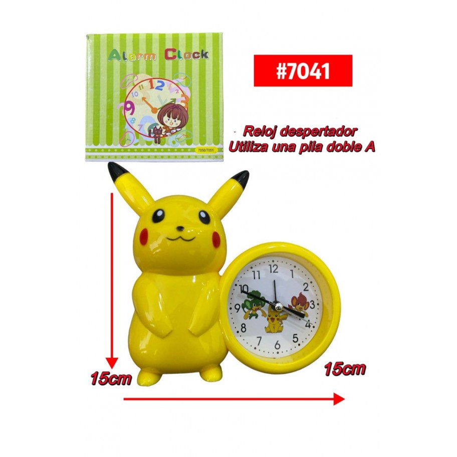 RELOJ DESPERTADOR PIKACHU #7041