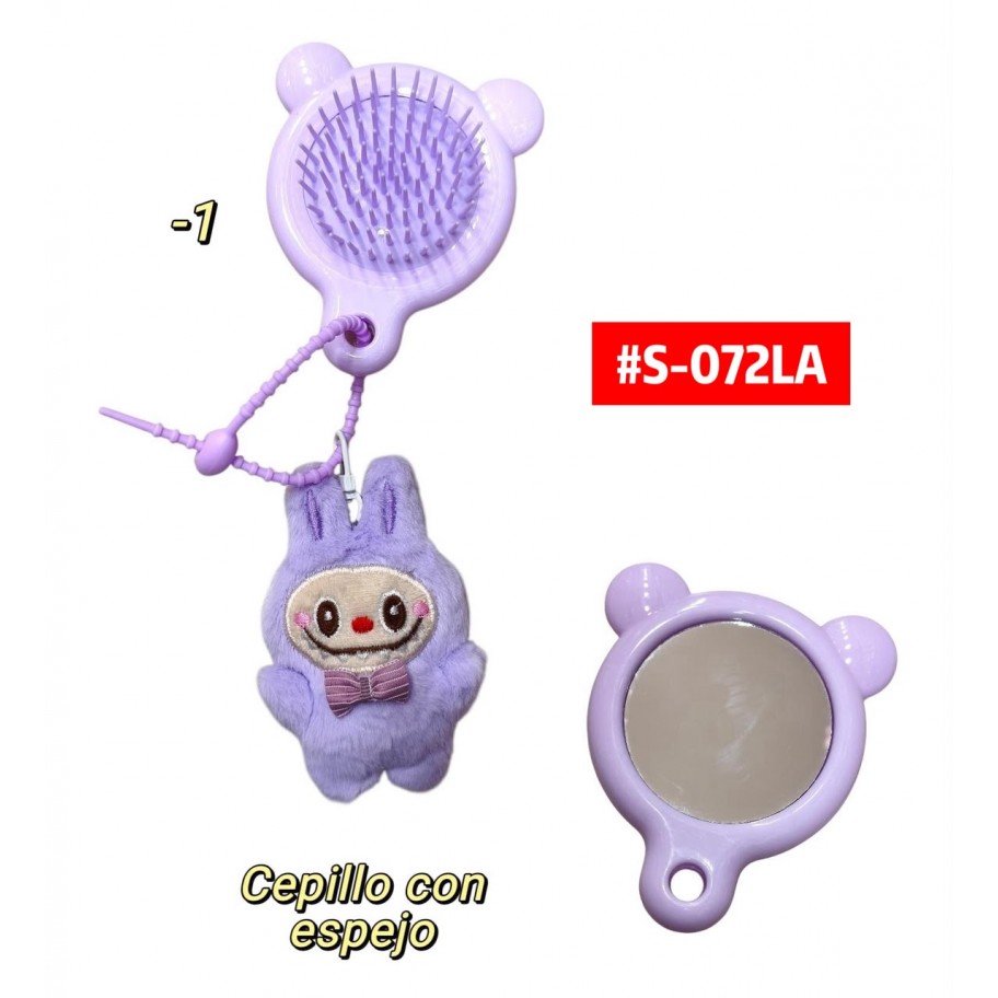 CEPILLO ESPEJO CON LLAVERO LABUBU #S-072LA